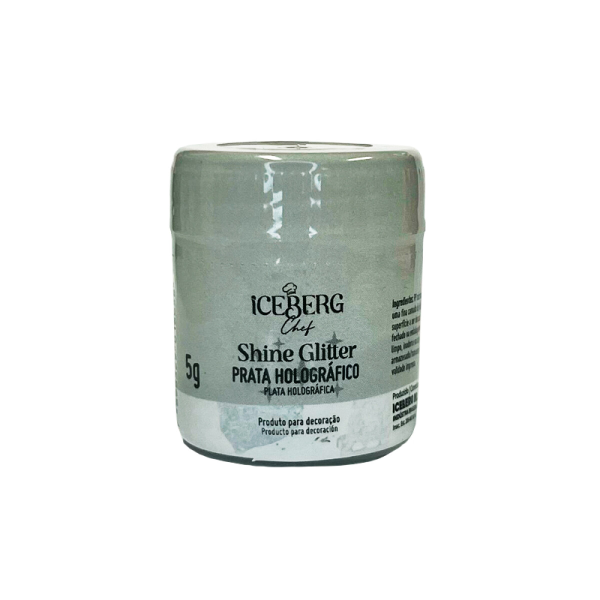 Glitter Glow Plata Holográfica 5g 