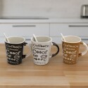 TAZA DE CERAMICA CON CUCHARA TAZA DE CERAMICA CON CUCHARA