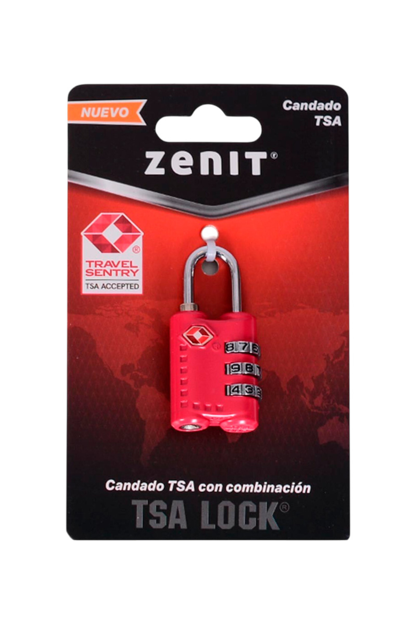 CANDADO METÁLICO TSA ROSA — Zenit