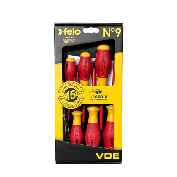 Juego de 7 destornilladores aislados 1000V FE6186