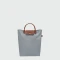 Longchamp - Cartera Tote plegable, de nylon y asa corta, Le pliage M Gris