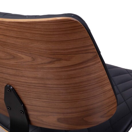 ASIENTO OFICINA MADERA-Y-PU NEGRO ELEGANT