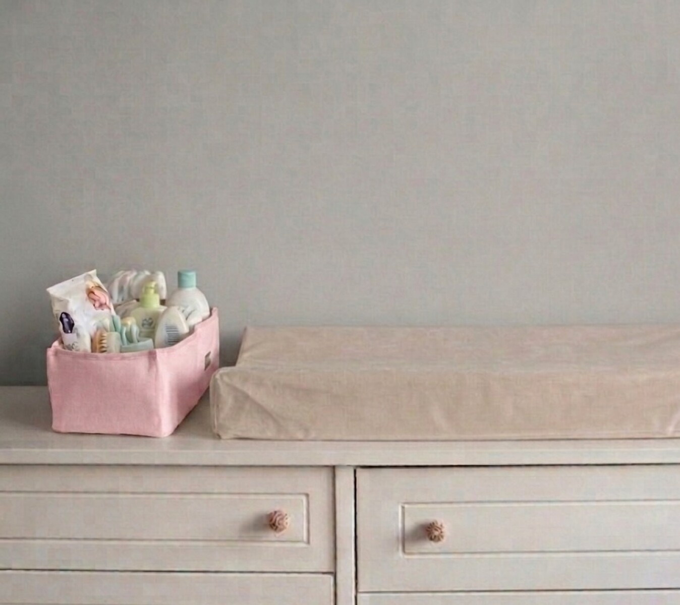 Set Para Cambio - Beige y Rosa 