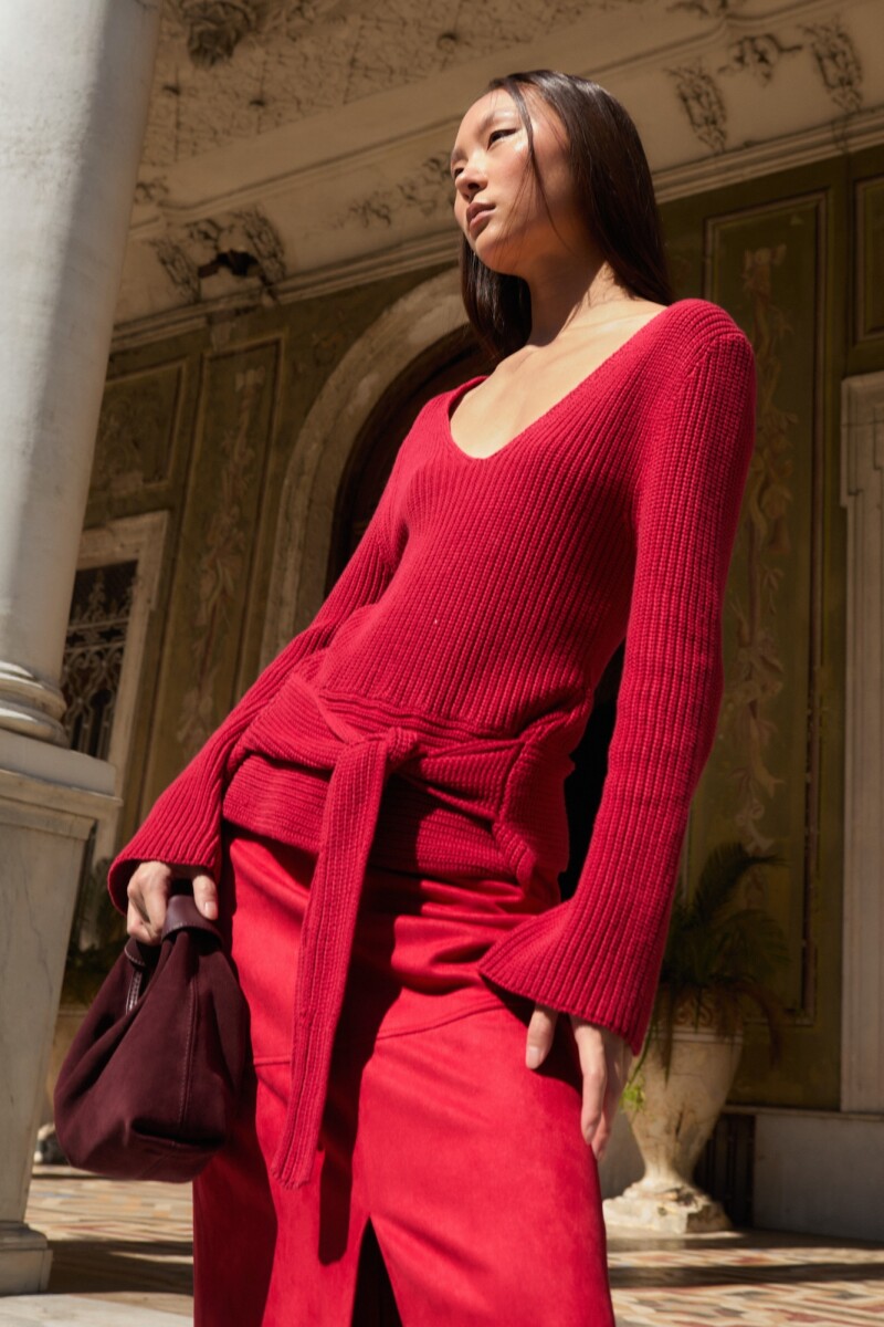 Sweater con lazo - rojo 