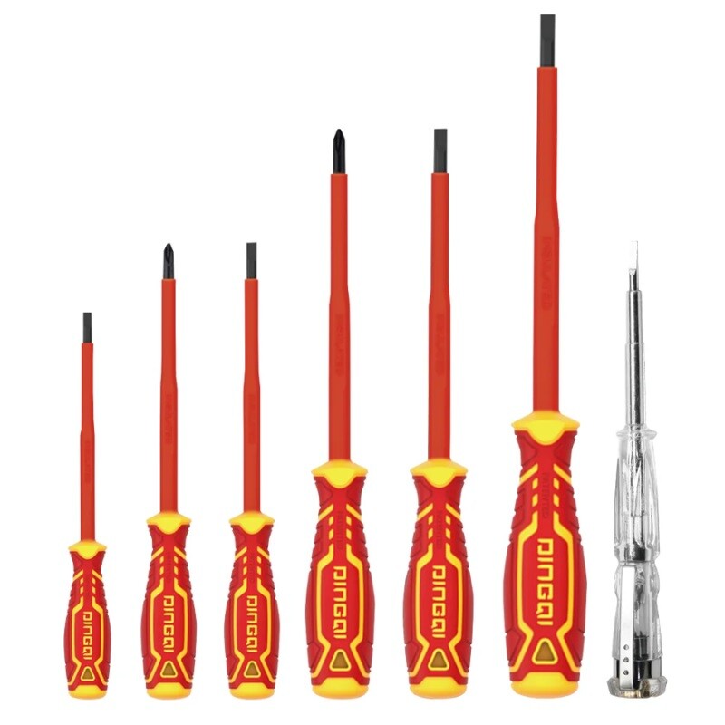 DINGQI JUEGO DESTORNILLADORES AISLACIÓN VDE 1000V 6 PCS + B Dingqi Juego Destornilladores Aislación Vde 1000v 6 Pcs + B