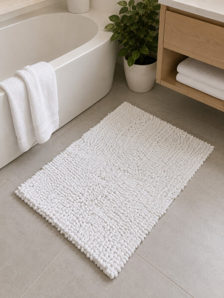 ALFOMBRA CHENILLE BLANCO
