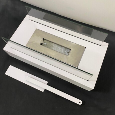 Estufa Fogón De Bioetanol Rectangular Blanco