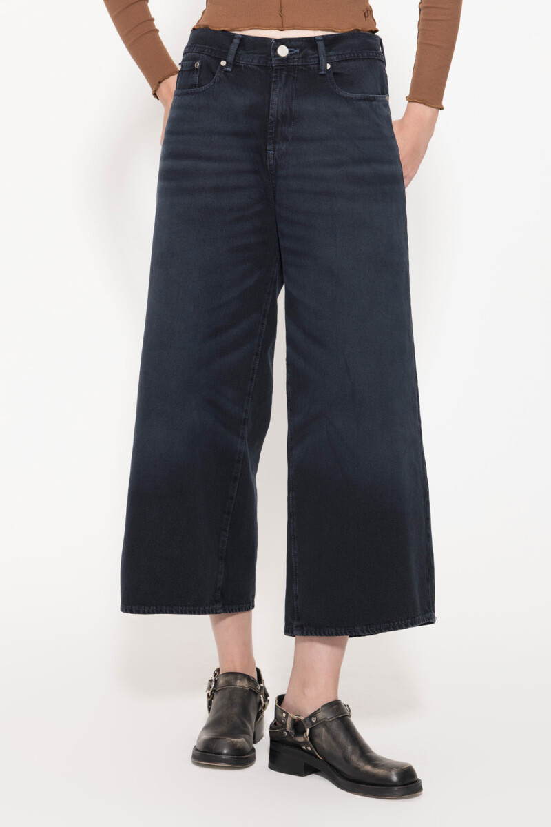 JEANS WIDE X BLUE BLACK Azul