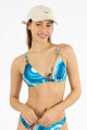 Triangulo rory print texturado Aquamarine