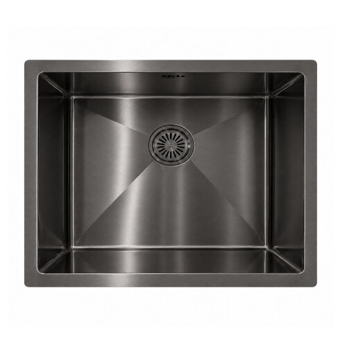 Pileta Cocina Gun Metal 58x46 Acero Inox SS304 GRIS