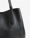 Shopper Shopper Con Doble Asa Corta De Hombro - Negro