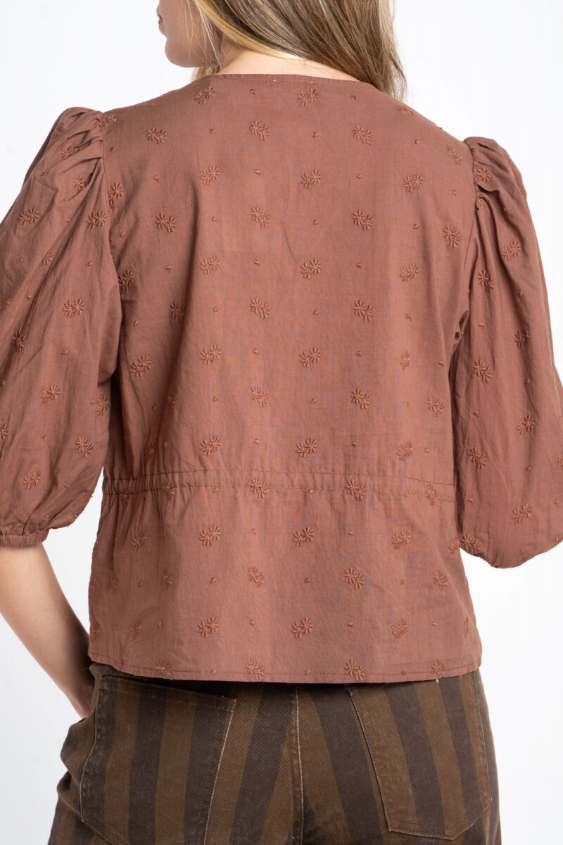 Blusa Broderie Mocha