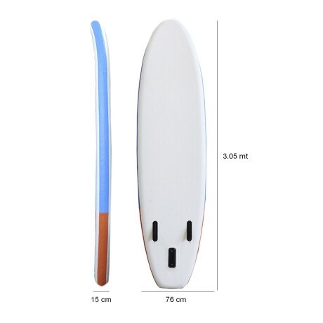 Tabla Stand Up Paddle Sup 305 + Remo + Inflador + Bolso Naranja