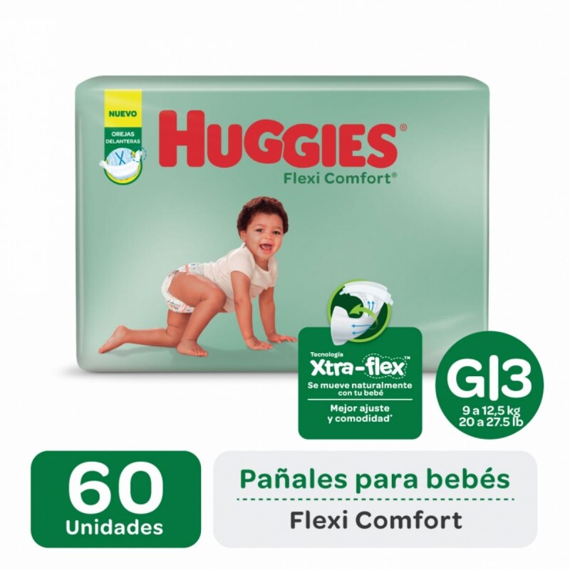 Pañales Huggies Flexi Comfort G X60
