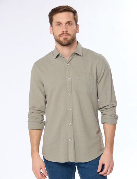 CAMISA DE LINO Verde