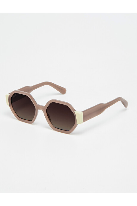 Lentes Tiwi Valette Shiny Coconut/beige With Brown Gradient Lense