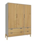 ROPERO - 3 PUERTAS LINEA WOOD GRIS