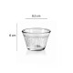 Set x4 Flanera estriada 130ml TRANSPARENTE