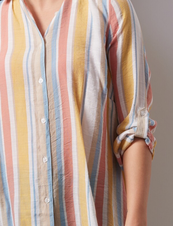 Camisa Larga MULTI/AMARILLO