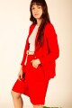 Blazer rayado Rojo