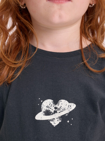 Remera estampa Self Love Gris Oscuro