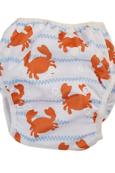 Pañal Malla Para Piscina Reutilizable Ecológico Cangrejo olas