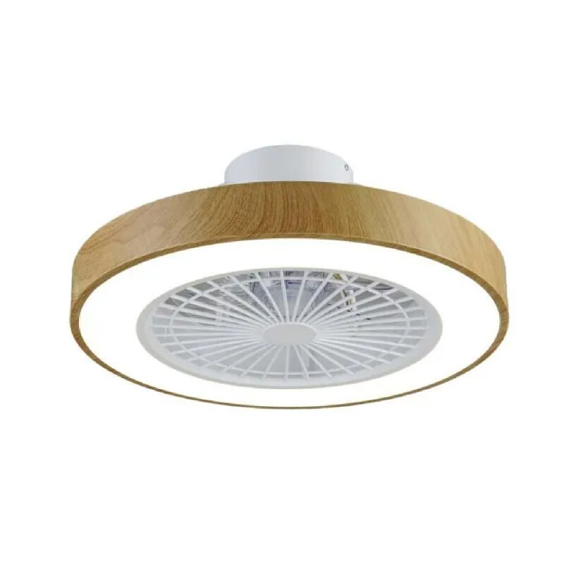 VENTILADOR DE TECHO DETROIT 20W Luminaria LED y Ventilador de Techo con Control Remoto CCT Detroit Wood