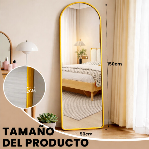 Espejo Arco De Pie Cuerpo Entero Fm04 50 X 150 Cm DORADO