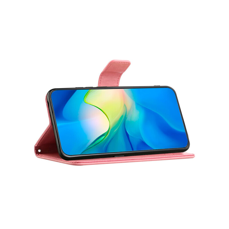 Flip cover para Samsung Galaxy A55 diseño flores color rosa Flip Cover Para Samsung Galaxy A55 Diseño Flores Color Rosa
