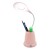 Lampara Tactil Flexible Con Base Porta Lapiz Recargable Led Color Variante Rosa