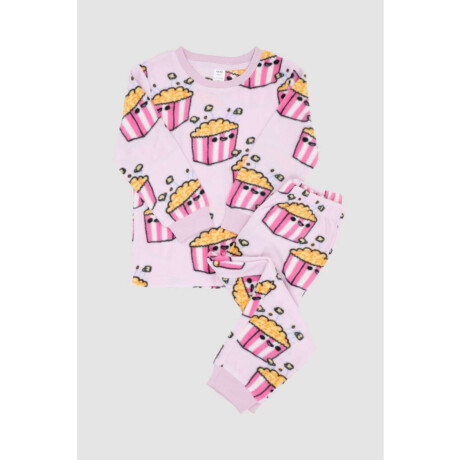 Pijama infantil polar pop vibes Lila