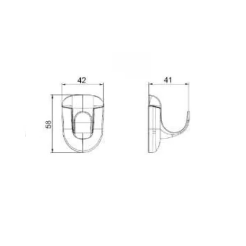 Percha simple ABS blanca Atlantis Percha Simple Abs Blanca Atlantis