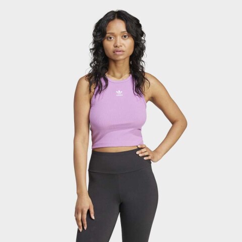 Musculosa Adidas Essentials Ribbed Rosado