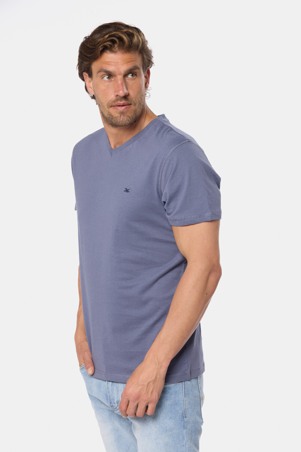 REMERA LISA ESCOTE V Lila