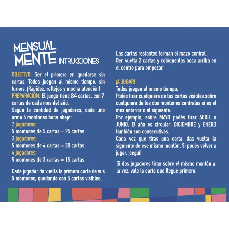 Juego de Mesa Mensualmente Chau Pantallas Juego de Mesa Mensualmente Chau Pantallas