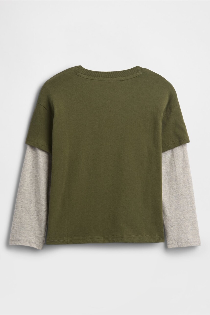 Remera Gráfico Toddler Niño Army Jacket Green