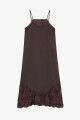 VESTIDO ENCAJE Marron
