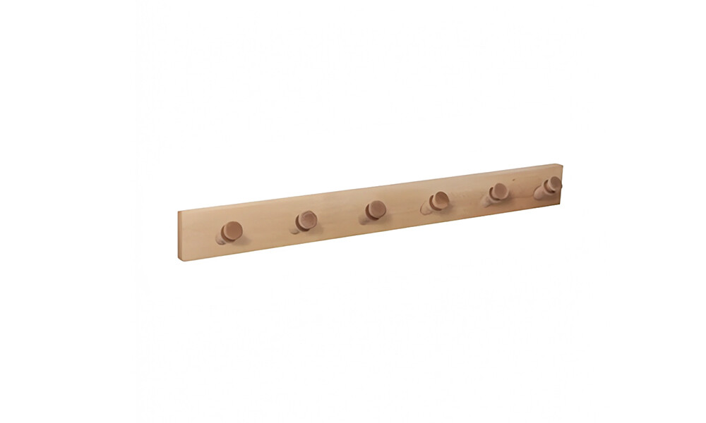 Perchero de madera natural c/ 6 perchas 9401HNHN6 Perchero De Madera Natural C/ 6 Perchas 9401hnhn6