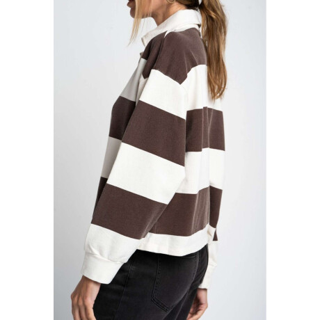 Sweater Cuello Polo Chocolate