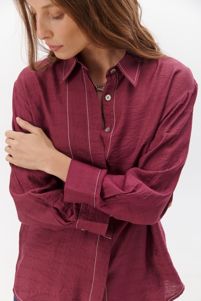 CAMISA VERTICE - BURDEOS 