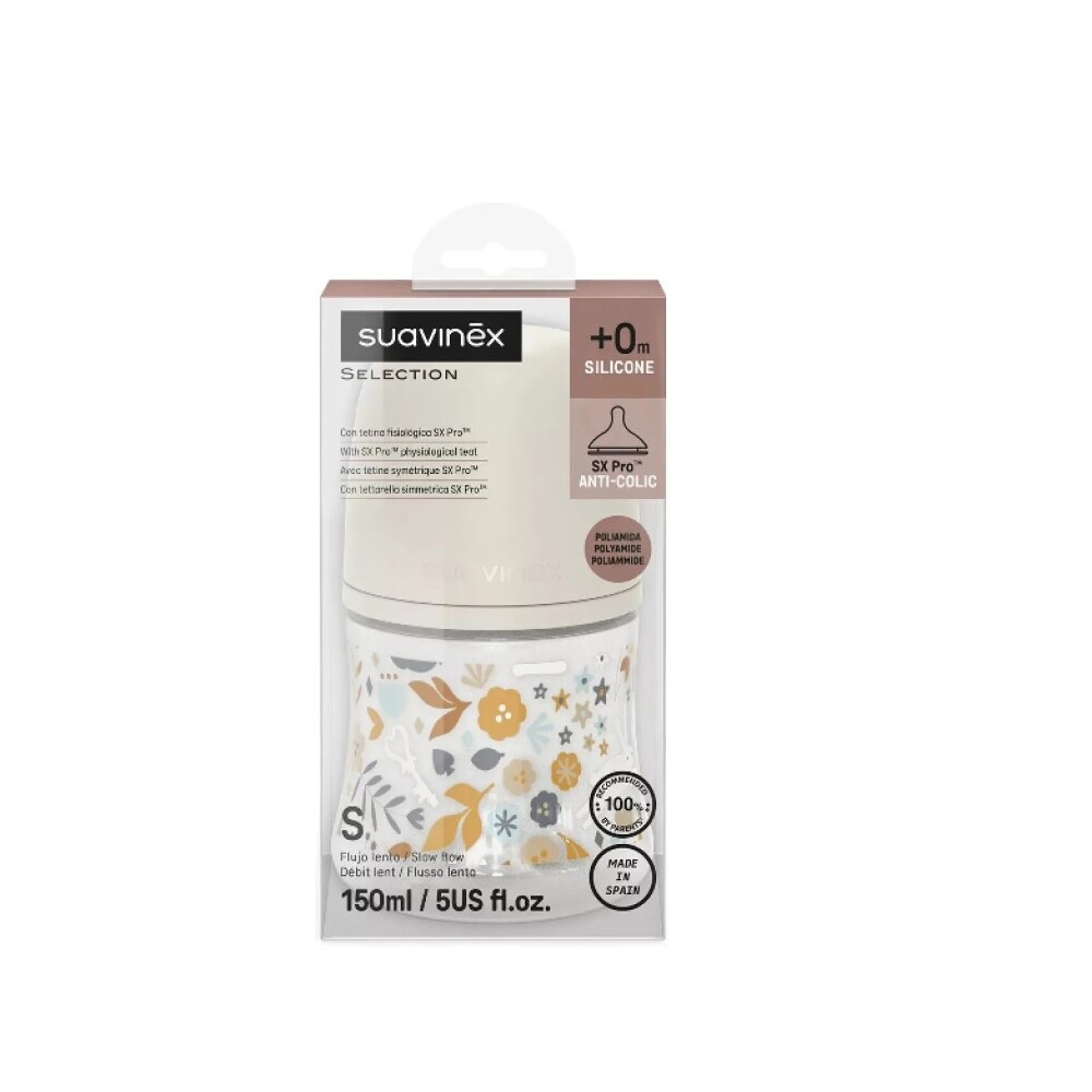Biberón fisiológico 150ml Suavinex Wonder Beige