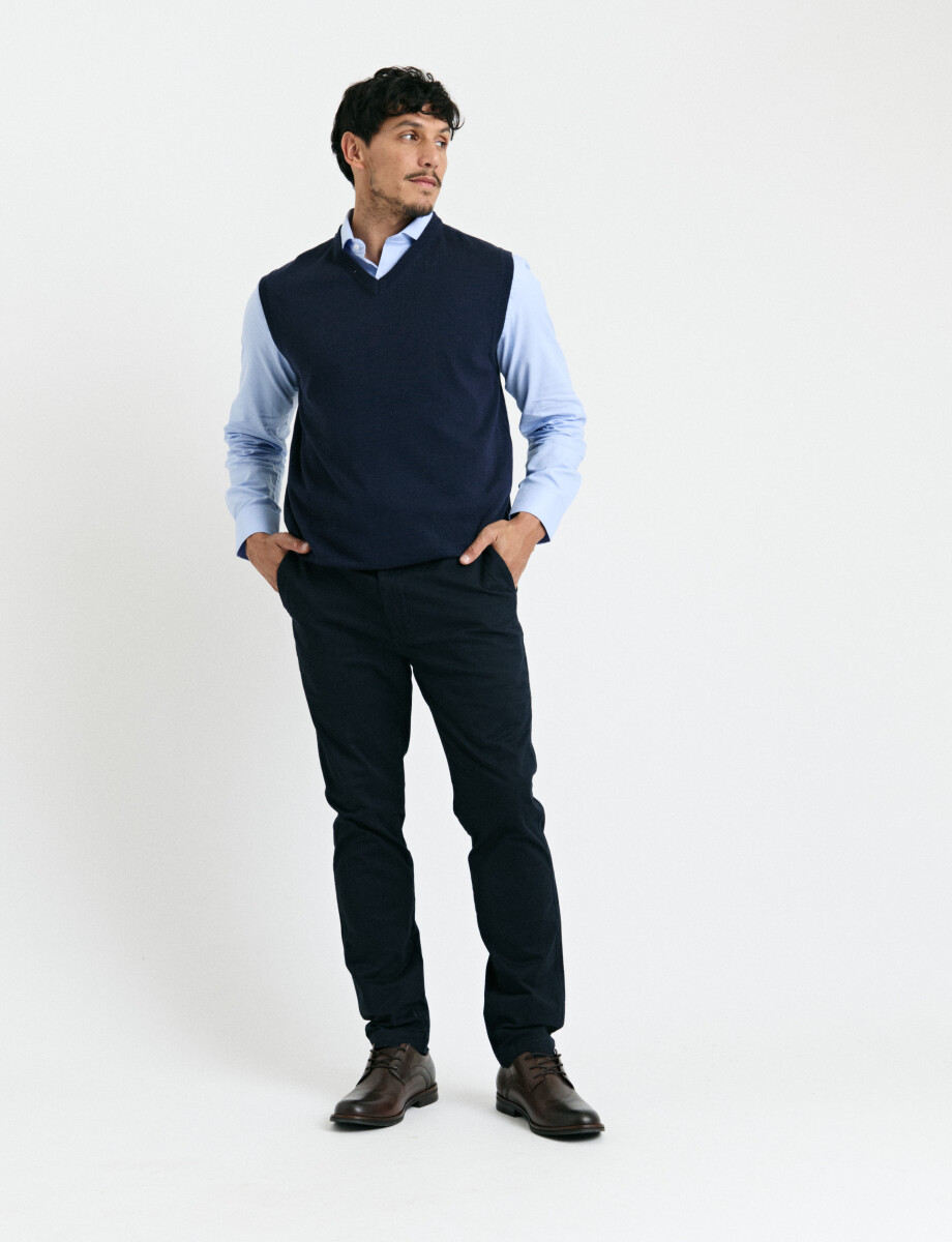 470885 CHALECO HARRINGTON LABEL Azul Oscuro