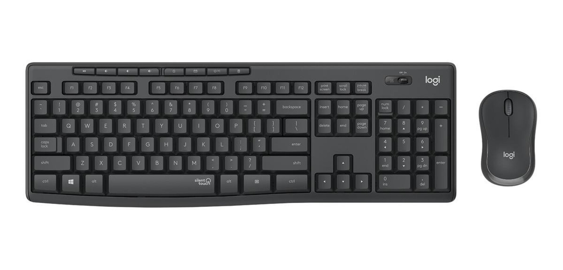 Kit De Teclado Y Mouse Inalámbrico Logitech Mk295 Español De Color Negro 