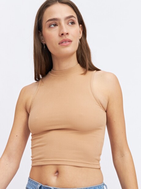 CROP TOP ALFONSINA TABACO