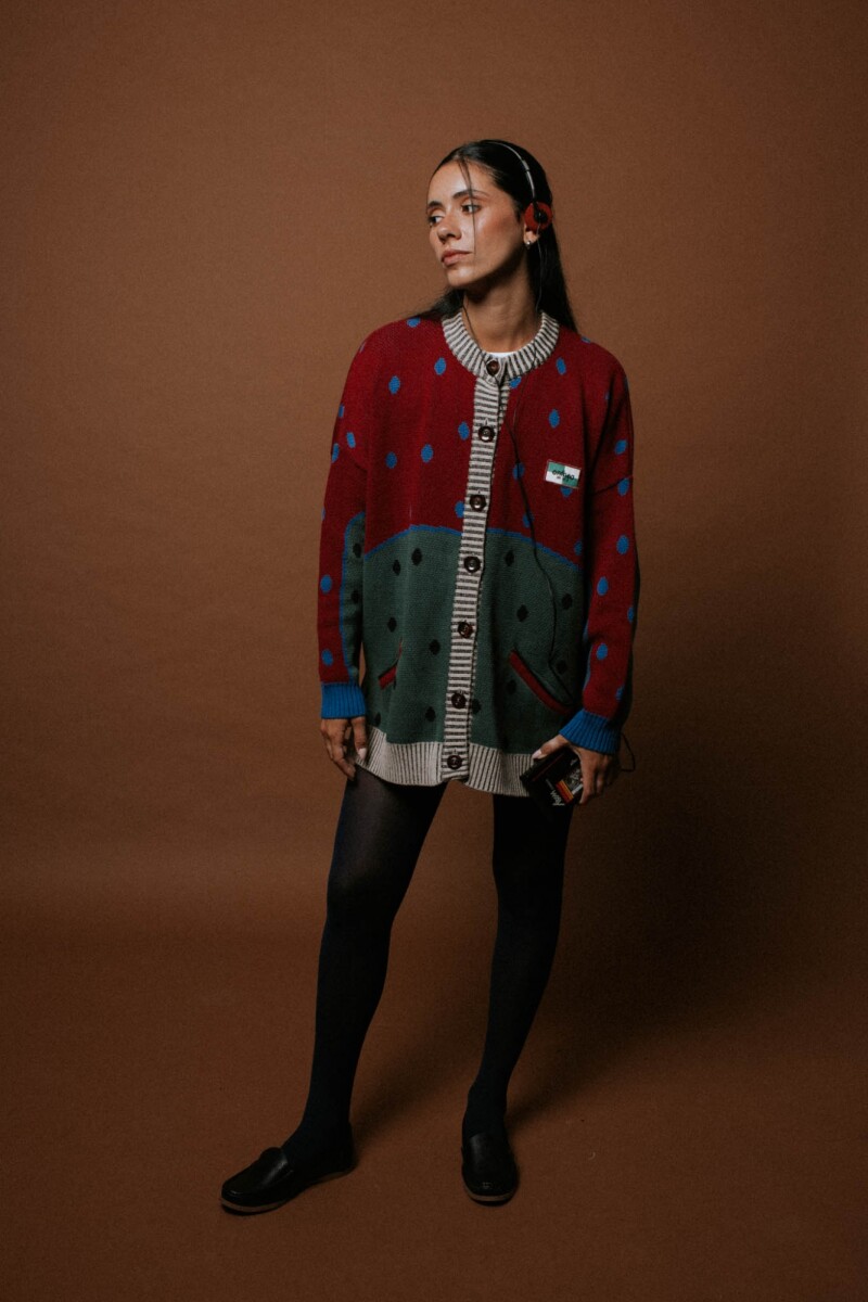Cardigan VARSITY Bordó
