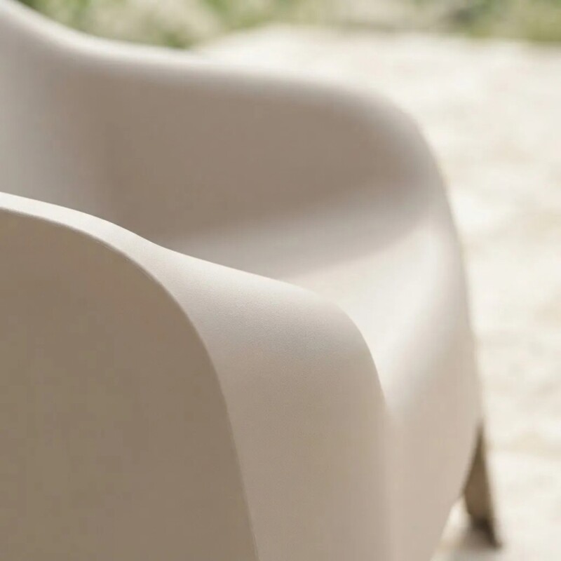 Silla Plastico Skarpo Jardin Liso Taupe