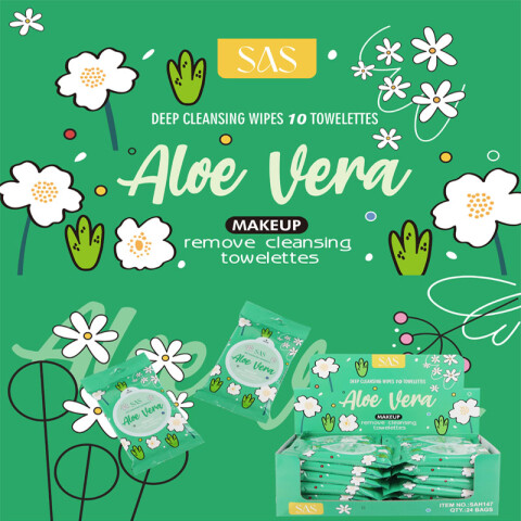 Toallitas desmaquillantes aloe vera x10pcs Toallitas Desmaquillantes Aloe Vera X10pcs