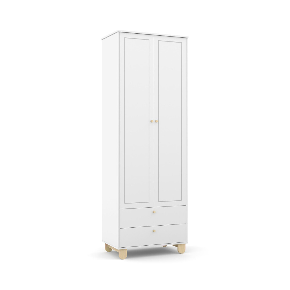 PLACARD ROPERO 2 PUERTAS MDF-Y-MADERA NATURAL-BEIGE ZUPPY