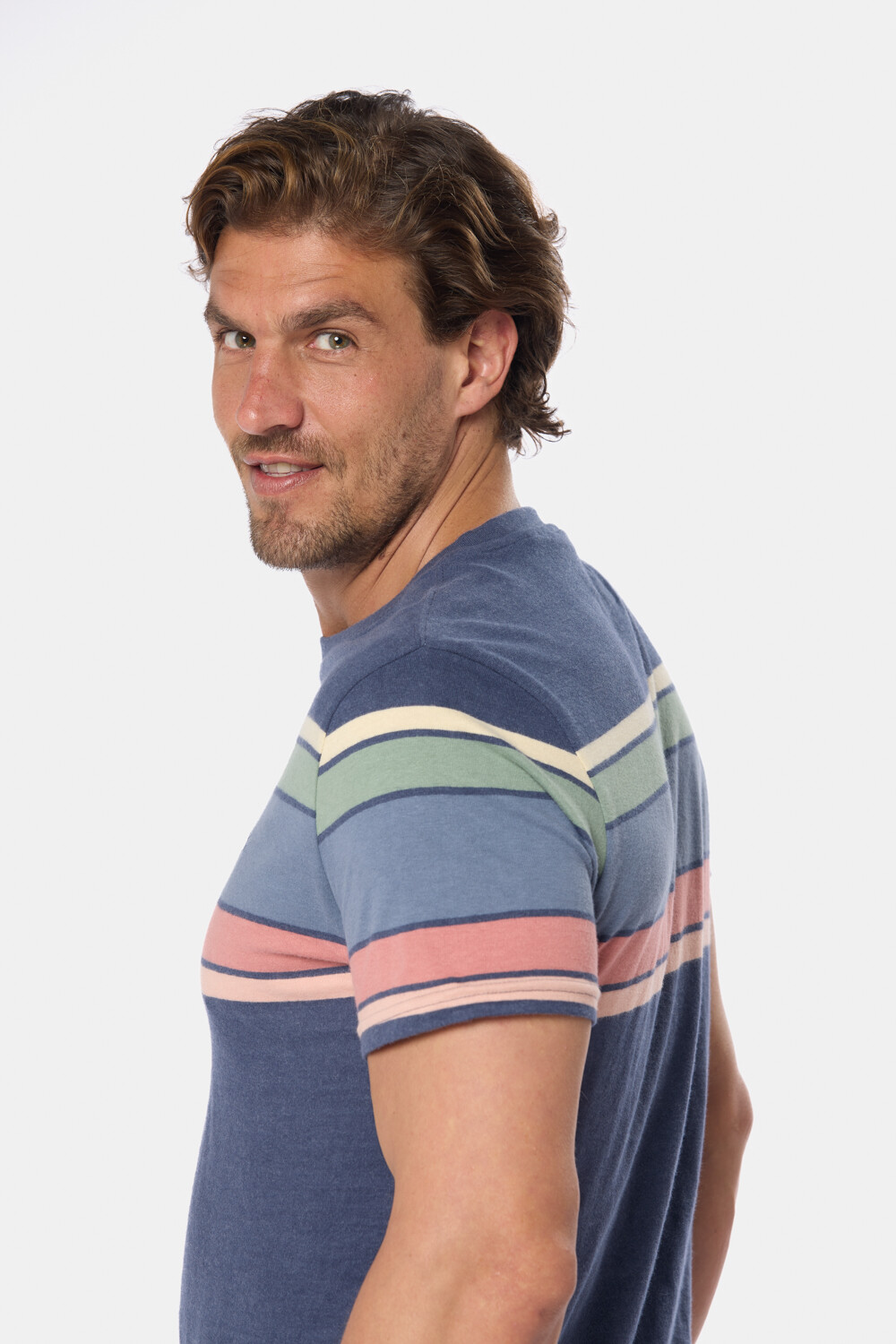 REMERA RAYADA Azul