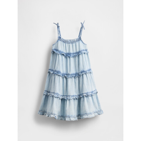 SL TIERED DNM DRS LIGHT WASH
